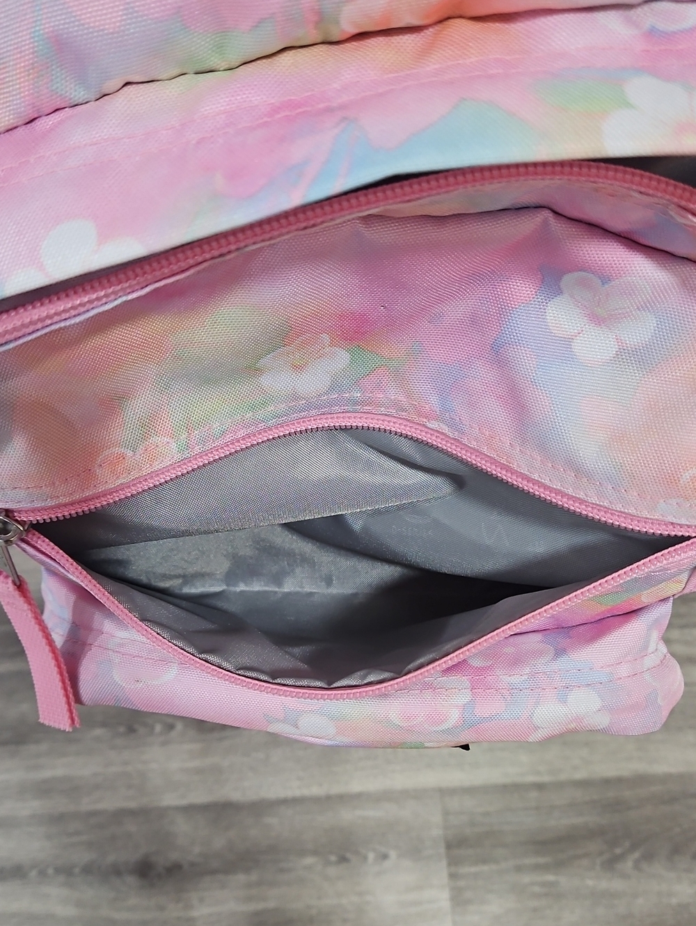 Jansport Big Student Backpack Pink Flowers - Picture 11 of 13